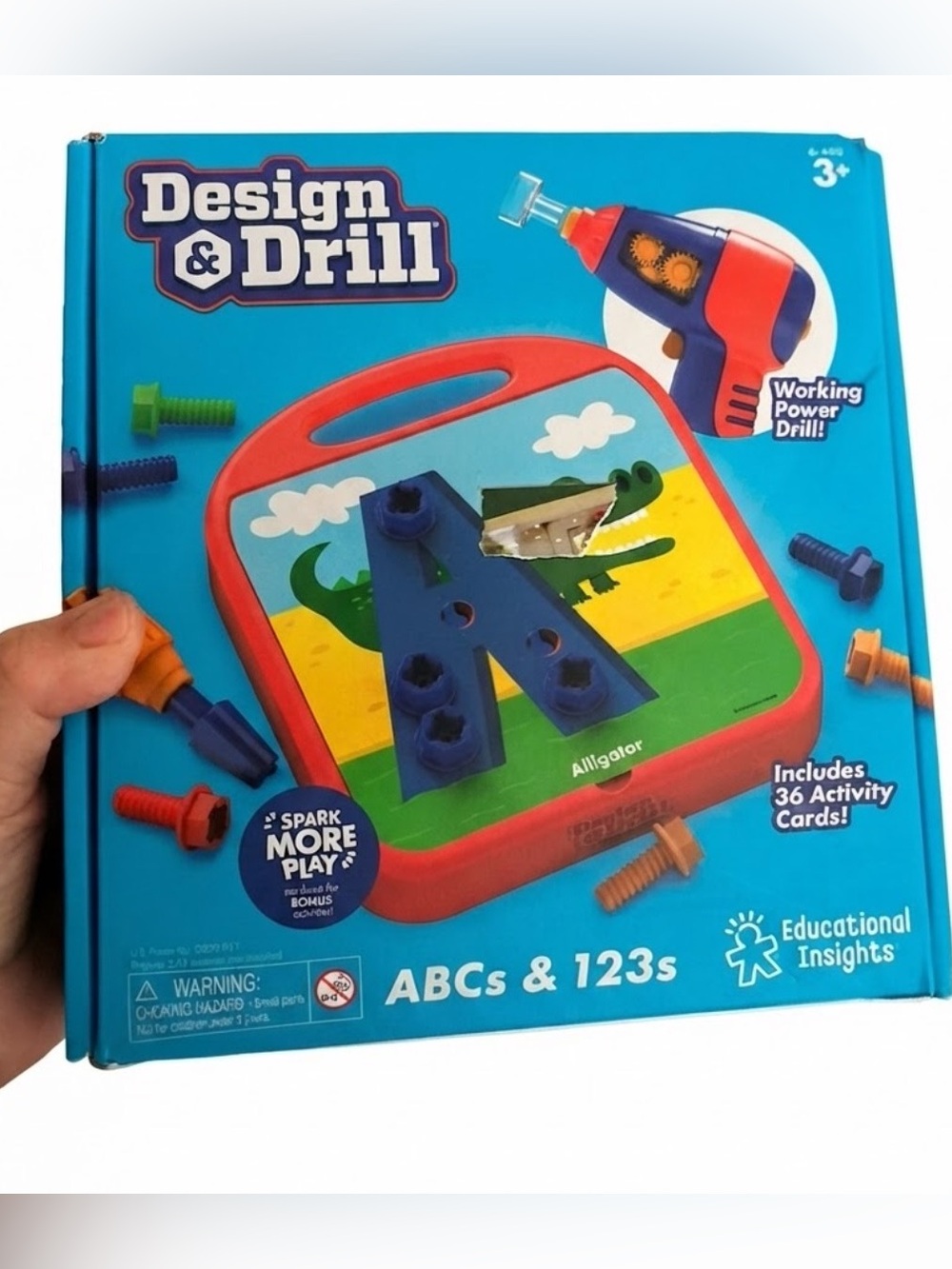 Educational Insights Design & Drill ABCs & 123s - Blue and Red Learning Kit